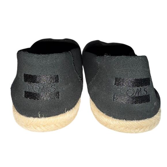 Toms Women's Alpargata Rope Black Suede Espadrille Style Size 8M - Picture 6 of 9